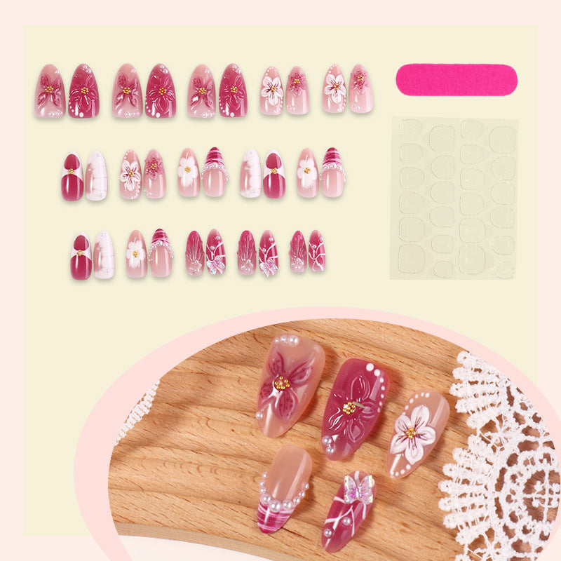 Künstlerische Blumen Press-On Nagelkollektion Karnz