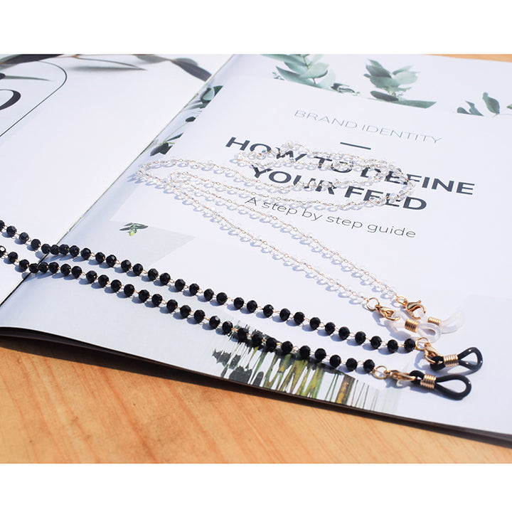Stylische Perlen-Brillen Kette Karnz