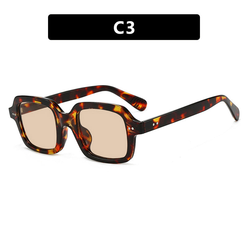 Damen moderne quadratische Sonnenbrille mit breitem Rahmen und elegantem Design Karnz