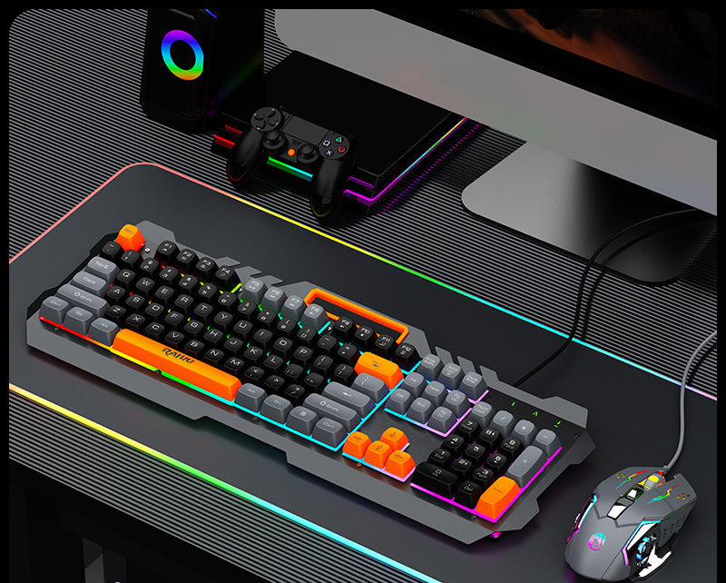 Hochleistungs-Gaming-Tastatur mit beleuchteten Tastenabdeckungen Karnz
