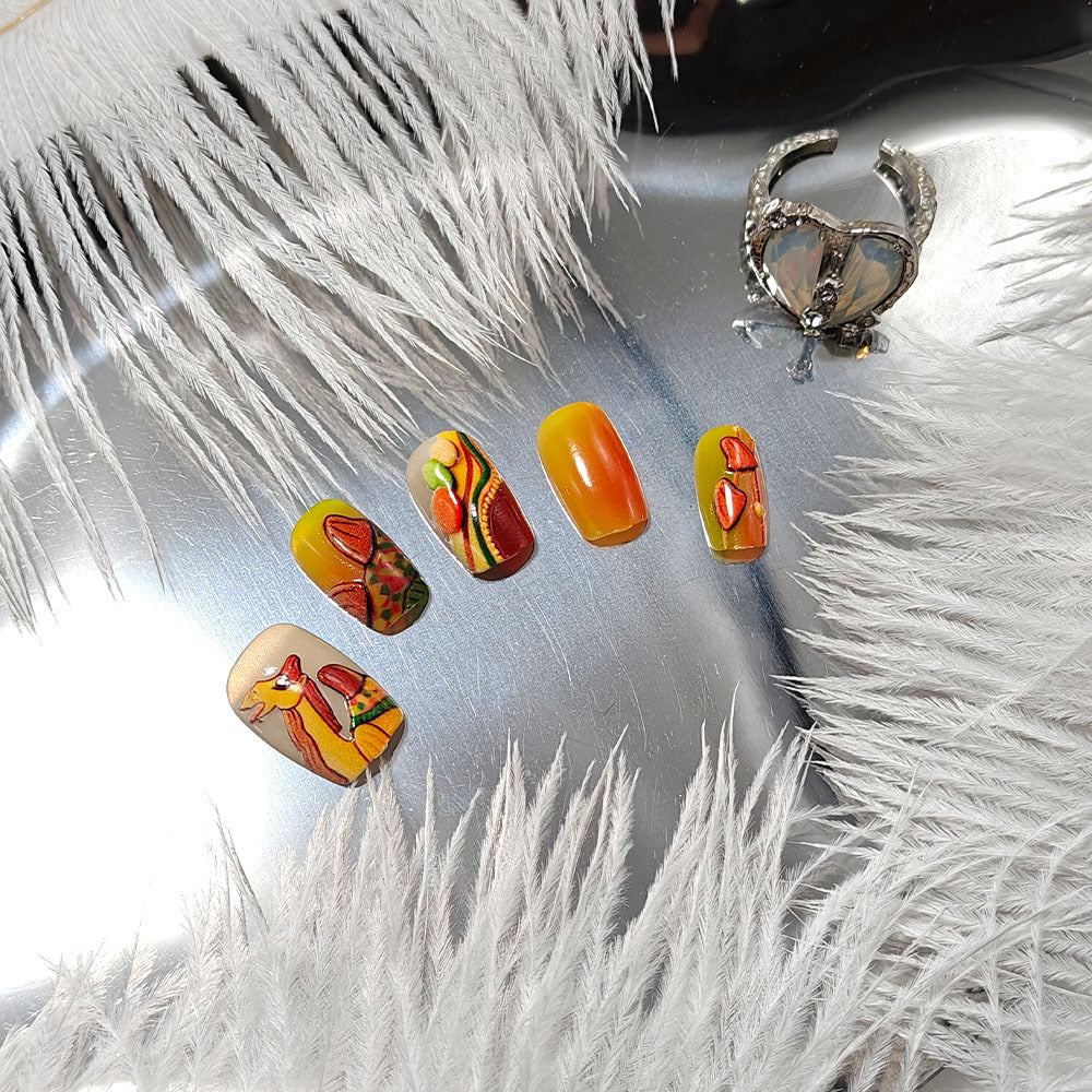 Kunstnägel Im Fruchtigen Herbstdesign Karnz