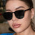 Damen trendige Transparente Sonnenbrille Karnz