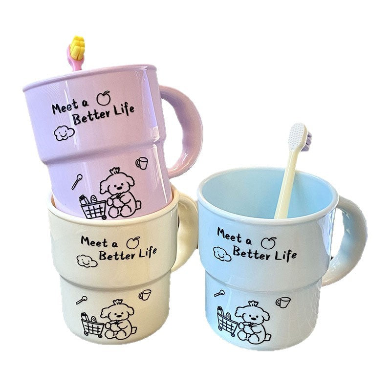 Keramiktasse mit Niedlichem Tiermotiv Karnz