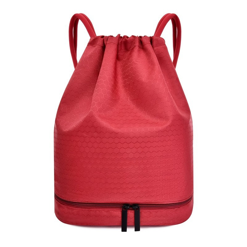 Leichter Hexagonmuster Kordelzug Rucksack Karnz