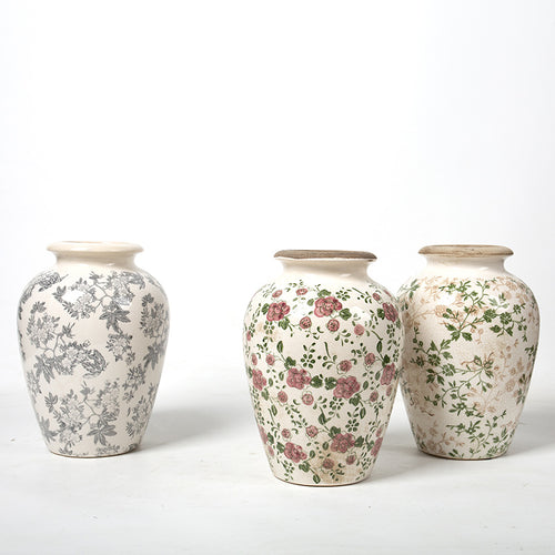 Elegante florale Keramikkaraffe Karnz