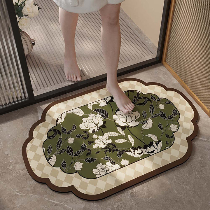 Dekorative florale Badematte