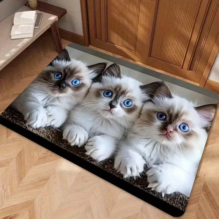Dekorativer katzenbasierten Eingangsteppich