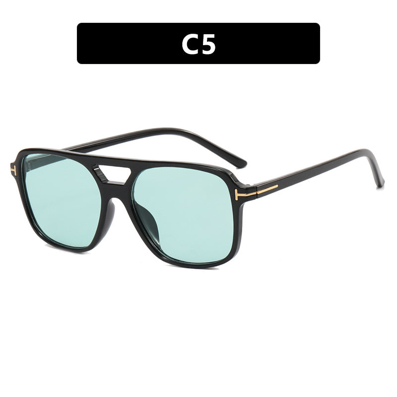 Damen modische quadratische Sonnenbrille mit luxuriösem Kunststoffrahmen und UV-Schutz Karnz