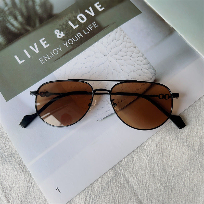 Vintage-inspirierte Pilotensonnenbrille Karnz