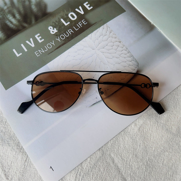Vintage-inspirierte Pilotensonnenbrille Karnz