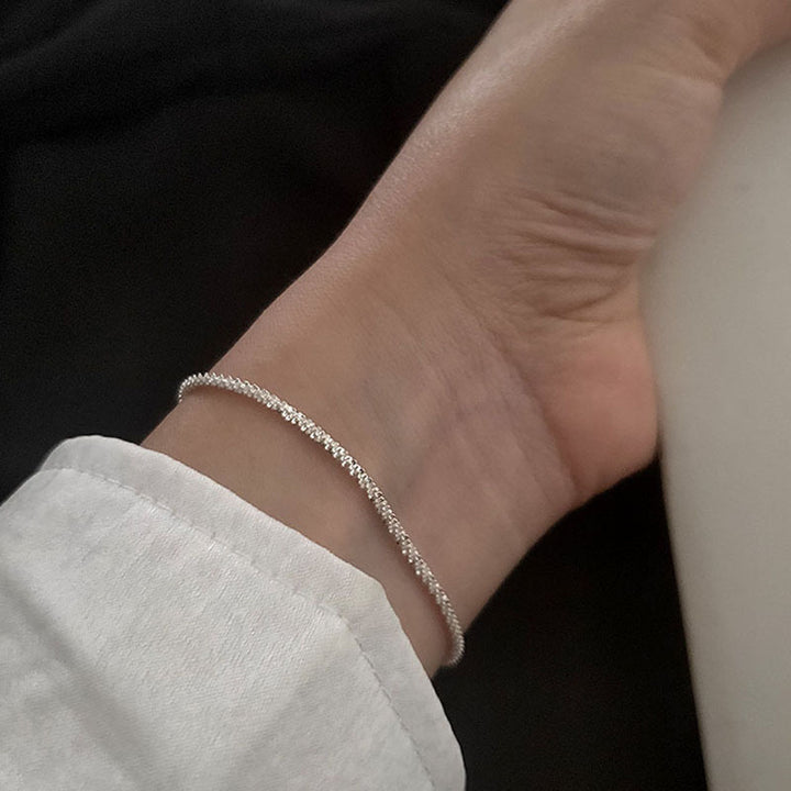 Schlank verstellbares Kristallknöchelarmband Karnz