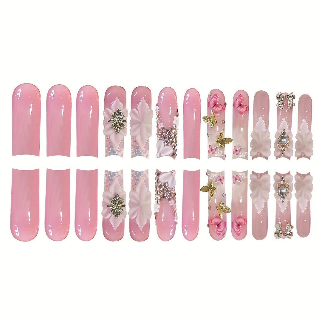 Künstlerische 3D Schmetterling Nagelverlängerungen Karnz
