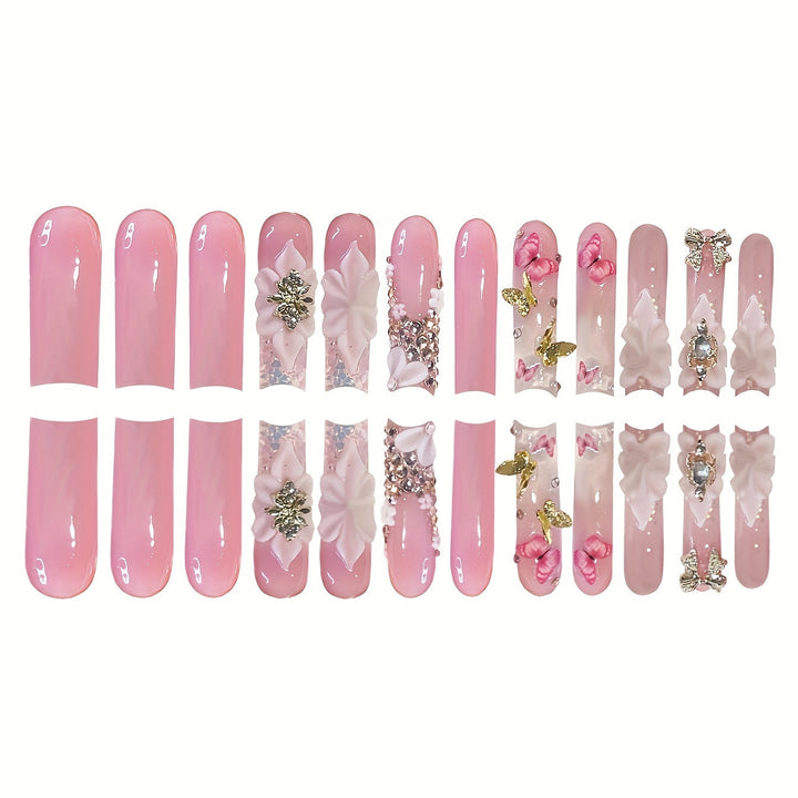 Künstlerische 3D Schmetterling Nagelverlängerungen Karnz