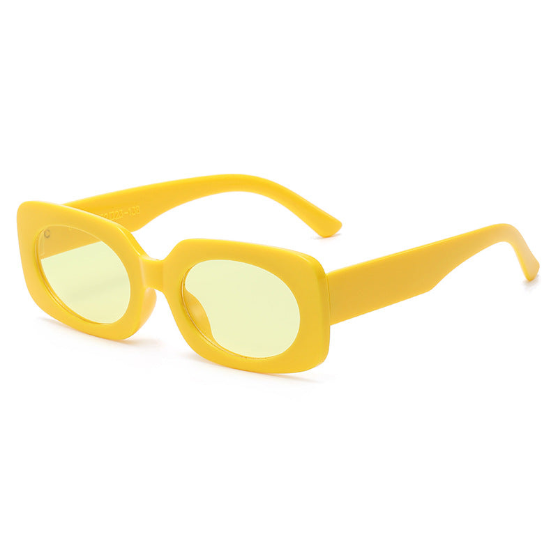 Damen Modische Sonnenbrille mit einzigartigem transparentem Rahmen Karnz