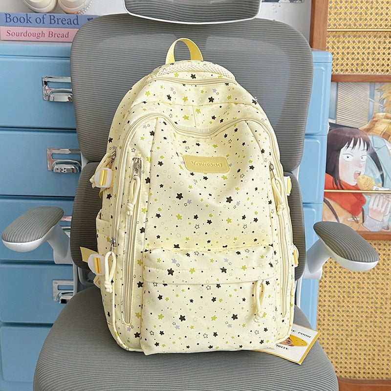 Stern-Druck Multi-Taschen Rucksack Karnz