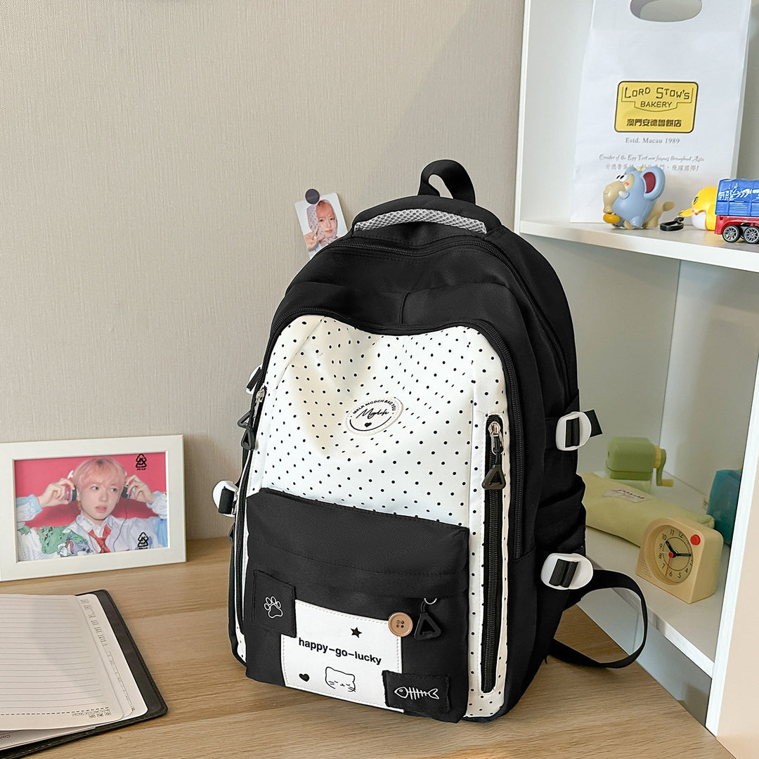 Verspielt Polka Dot Freizeit Rucksack Karnz