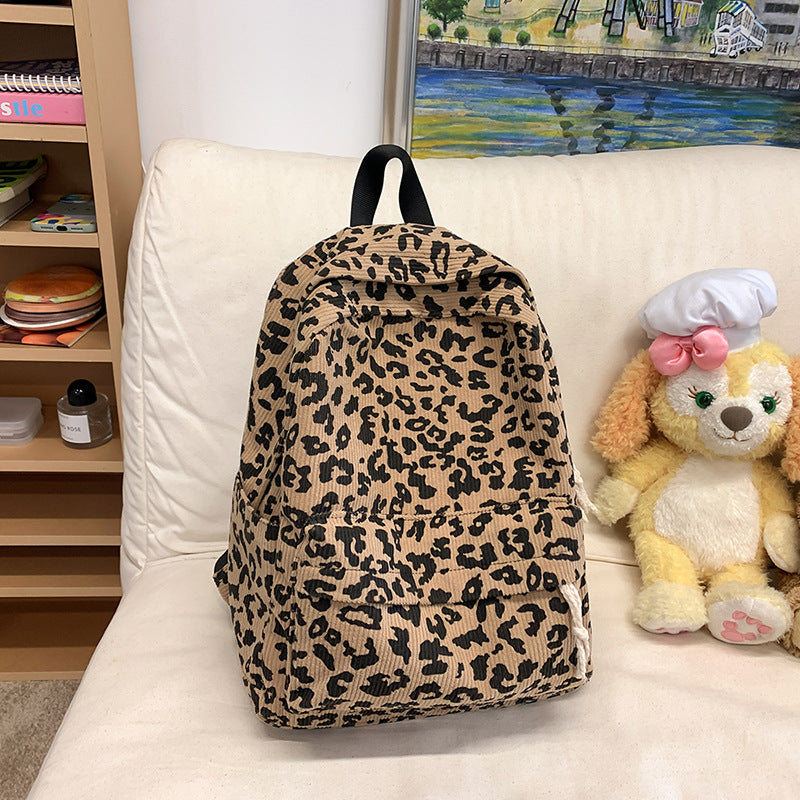 Stilvolle Leoparden-Print Cordura Rucksack