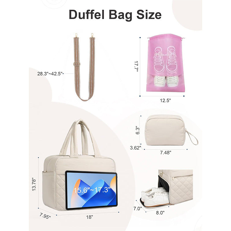 Multifunktionale Sport- und Reisetasche mit Separatem Schuh- und Kosmetiktäschchen Karnz