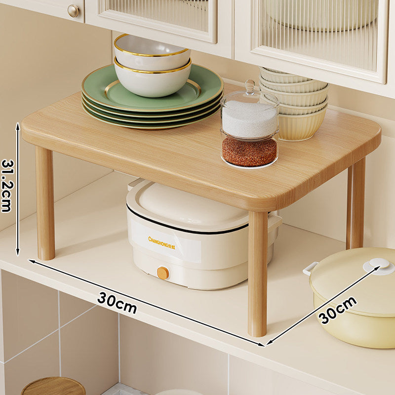 Bamboo-Style Arbeitsplattenlagersteigerregal mit erhöhten Beinen und unterregal Freiraum