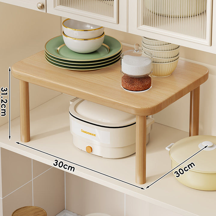Bamboo-Style Arbeitsplattenlagersteigerregal mit erhöhten Beinen und unterregal Freiraum