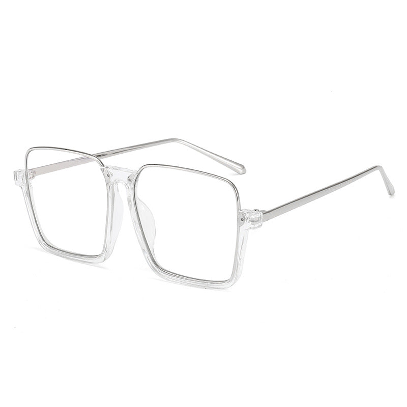 Damen quadratische Sonnenbrille mit transparentem Rahmen und polarisierenden Gläsern Karnz