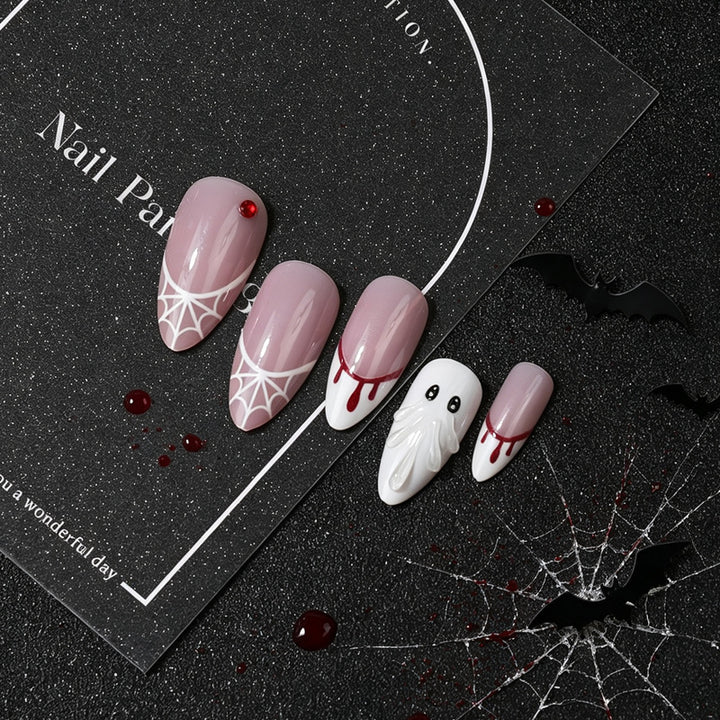 Kreatives Halloween-Themen Press-On Nail Set Karnz