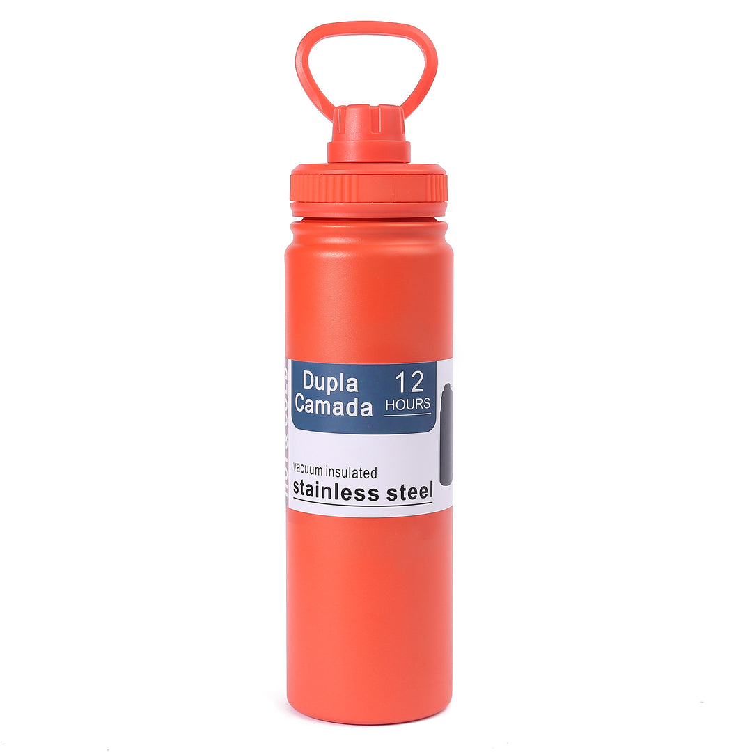 Damen Edelstahl-Vakuum-Trinkflasche mit ergonomischem Griff Karnz
