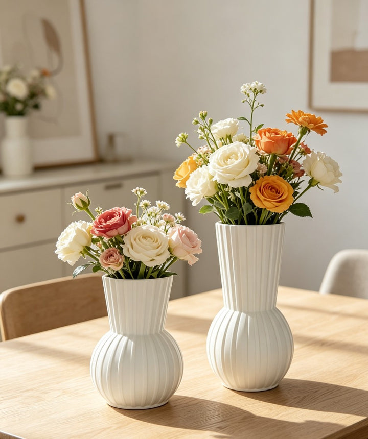 Elegantes Blumenarrangement Vase Karnz