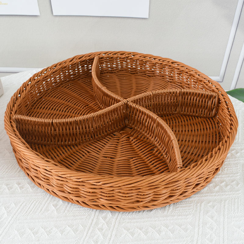 Artisan Woven Round Storage Tray Karnz