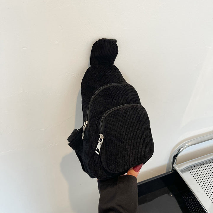 WoMulti-Fächige Corduroy Sling Bag Karnz