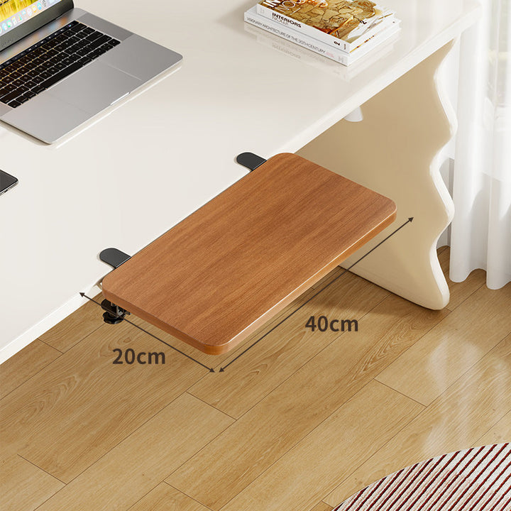 Unter-Desk Bambus Ausziehbare Arbeitsfläche Clamp-Montierte Tastatur- & Mausplattform