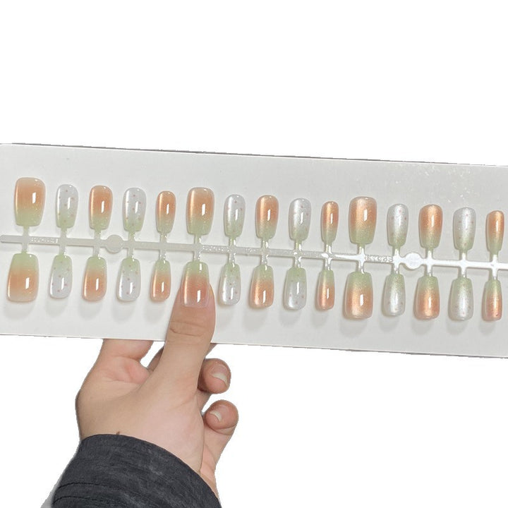 Elegante quadratische Gel Press-On Nägel Karnz