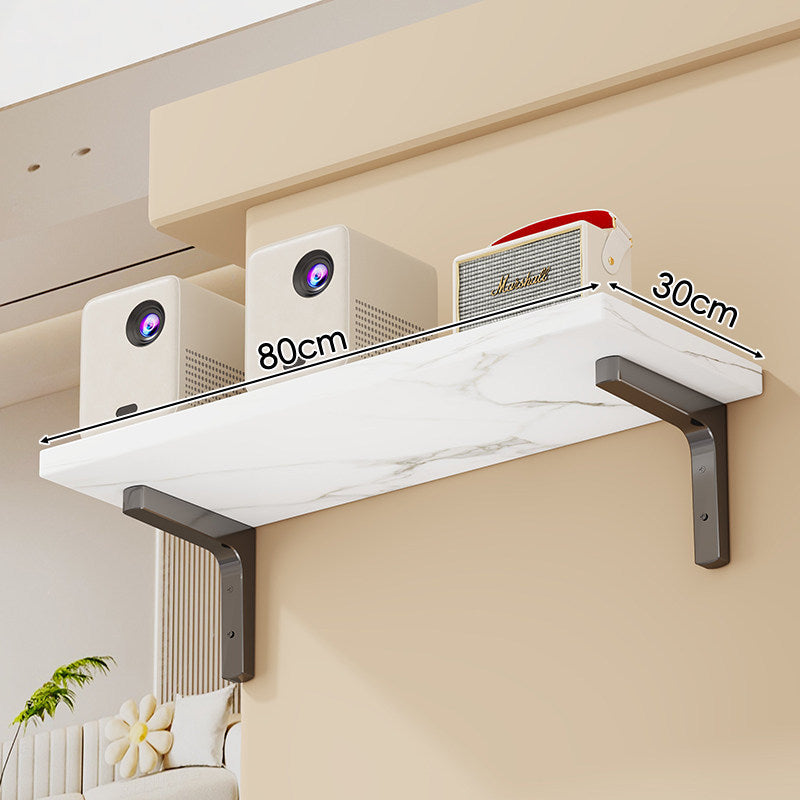 Wandmontierte schwebende Aufbewahrungse shelf mit Marmor-Effekt und Schwerlaststahlhaltern