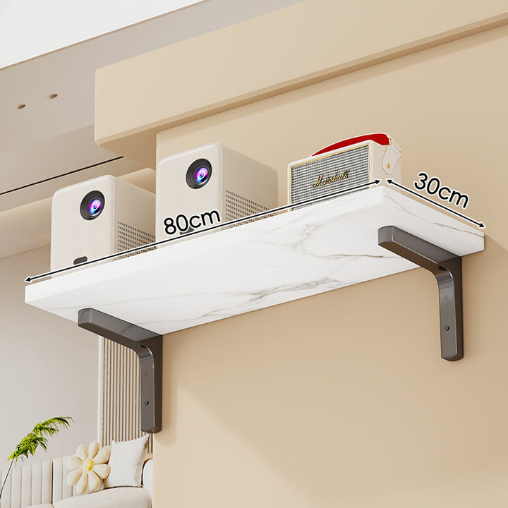 Wandmontierte schwebende Aufbewahrungse shelf mit Marmor-Effekt und Schwerlaststahlhaltern