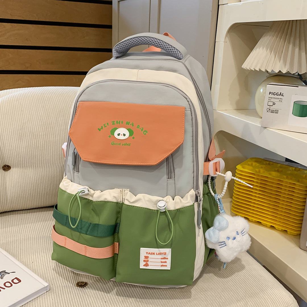 Verspielt Illustrierter Multi-Taschen Rucksack Karnz