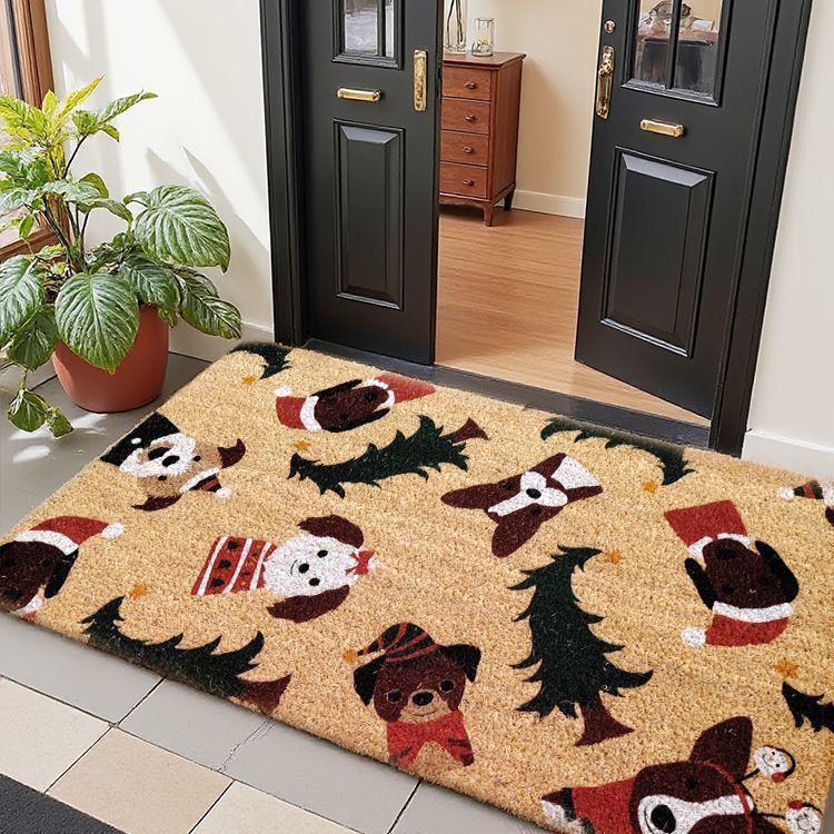 Urlaubs Thema Hund Design Willkommen Matte