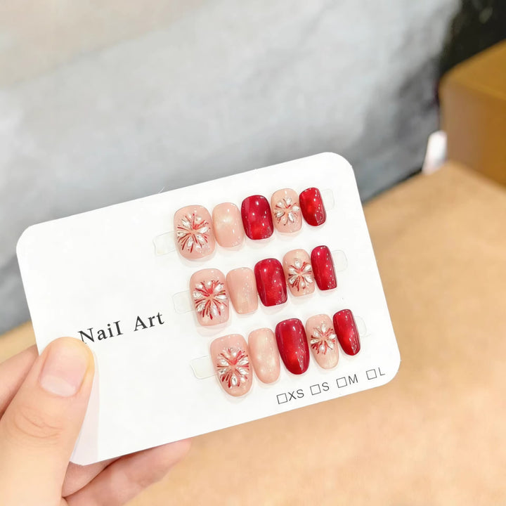 Floral Press-On Nail Art Set Karnz
