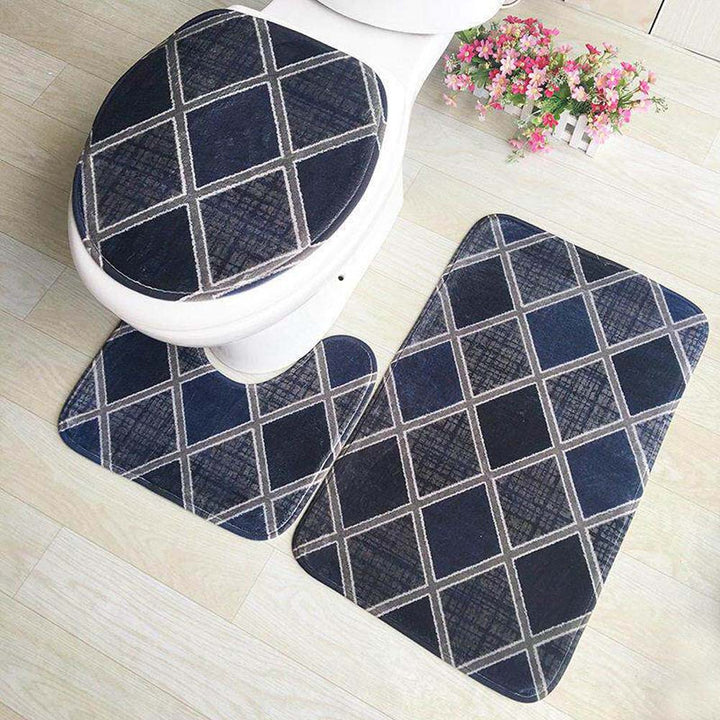 Stylisches geometrisches Muster Badteppich-Set