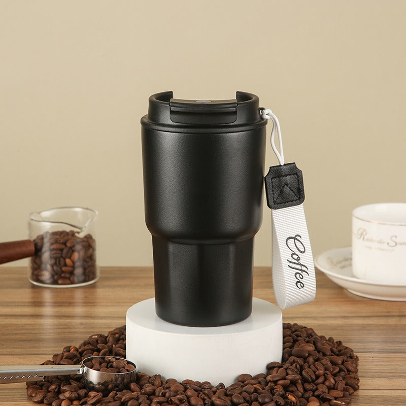 Damen hochwertiger Kaffeebecher mit Silikonverschluss Karnz