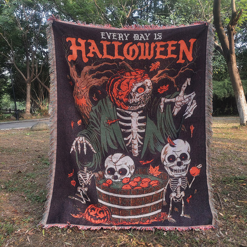 Halloween-Themen Wandteppich-Wurfdecke
