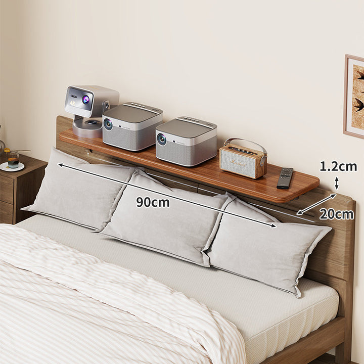 Slim Floating Kopfteil Nachttischregal mit ultra-dünnem Profil und abgerundeten Ecken