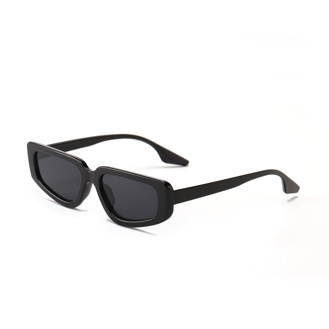 Damen modische quadratische Sonnenbrille mit modernem hochglänzendem Kunststoffrahmen Karnz