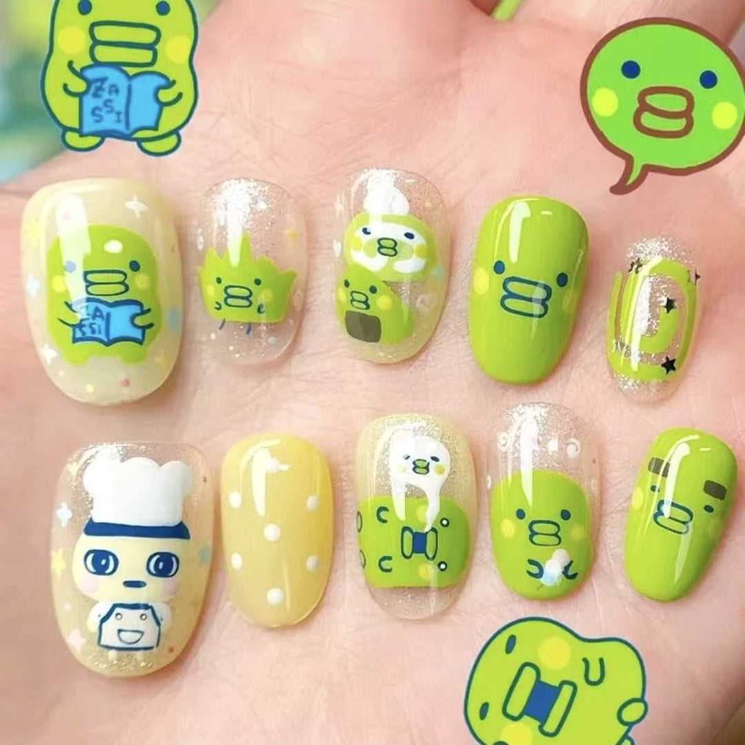 Kreative Cartoon Press-On Nagelkunst Karnz