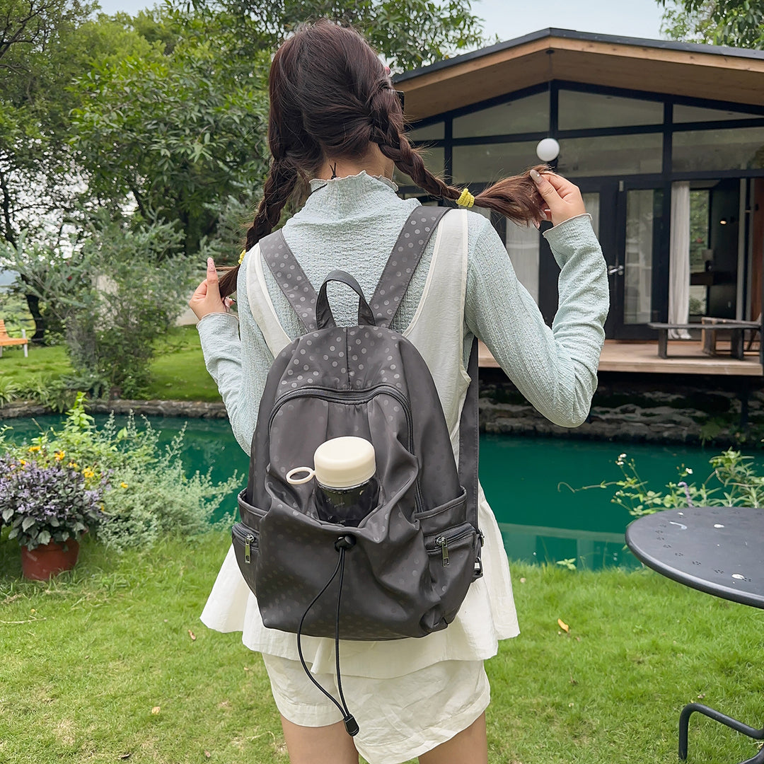 Stilvolle gepunktete Drawstring-Rucksack Karnz