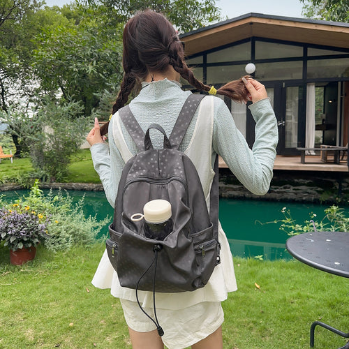 Stilvolle gepunktete Drawstring-Rucksack Karnz