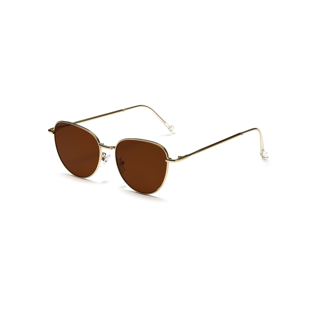 Damen modische Sonnenbrille mit filigranem Metallrahmen Karnz