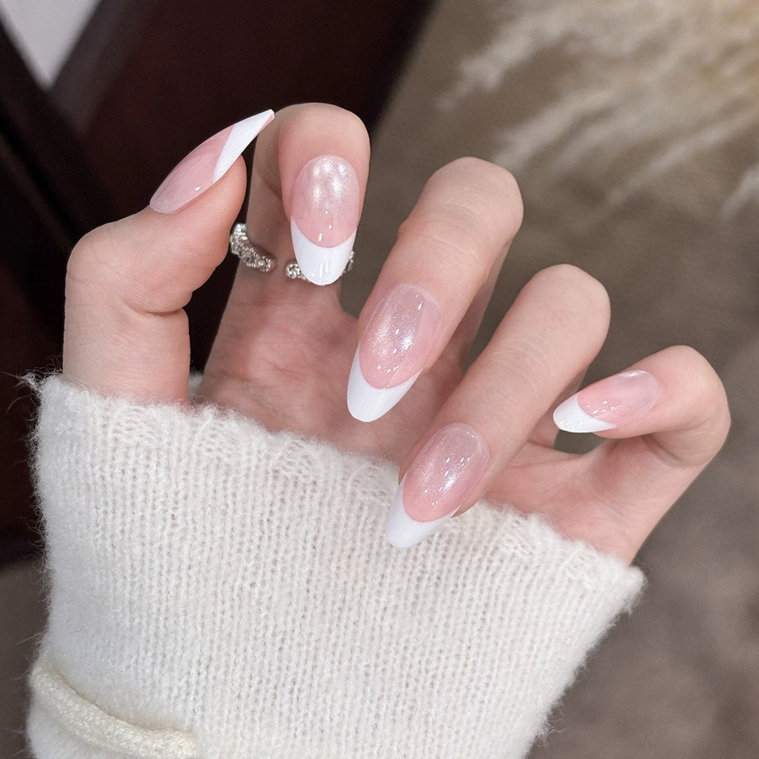 Elegante Ombre Druck-On-Nagelerweiterungen