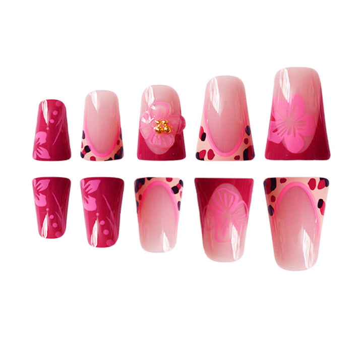 Floral Cat-Ear Design Press-On Nails Karnz