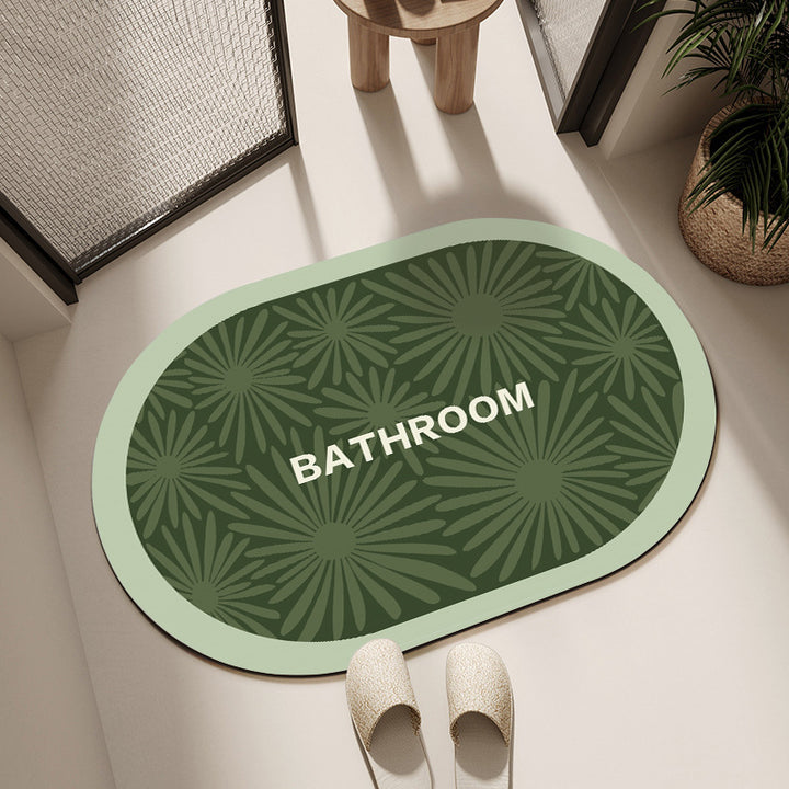 Dekorativer Floral Badezimmermatte Karnz