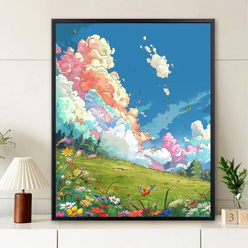 Träumende Landschaftsillustration Leinwandkunst Karnz